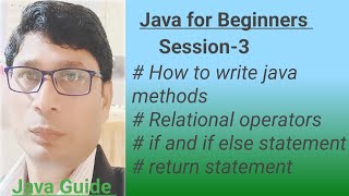 java tutorial for beginners session-3 Relational operators | if else | method @javaguide8275