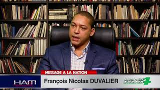 MESSAGE DE FRANÇOIS NICOLAS DUVALIER  A LA NATION HAITIENNE