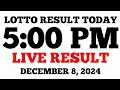 Lotto Result Today 5PM Draw December 8, 2024 PCSO LIVE Result