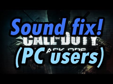 Call Of Duty Black Ops: Sound Fix - YouTube