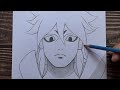 easy anime drawing how to draw indra Ōtsutsuki‎ naruto boy drawing step by step for beginner