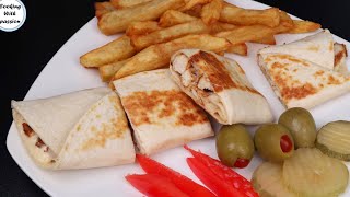 Real Arabic Shawarma Recipe Restaurant Style With White Sauce, Easy Homemade Chicken Shawarma