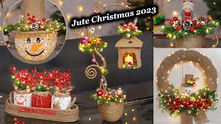 5 Diy Jute craft christmas decorations ideas at home 2023-2024 🎄☃️🎄