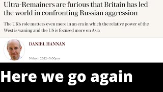The Brexit mentality and Russian sanctions, the UK is always the best. Daniel Hannan edition.