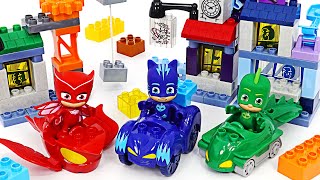 PJ Masks Lego block Catboy, Gekko, Owlette vehicles! Go! | DuDuPopTOY