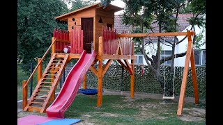 Homemade Wooden PLAYGROUND/ PLAYHOUSE   #TimeLapse