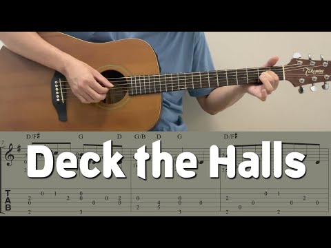 Deck The Halls / Christmas Carol (Guitar) [Notation + TAB] - YouTube