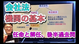 会社法「機関始めます」取締役や監査役は誰が選任し、代表取締役は誰が選定する？　行政書士試験