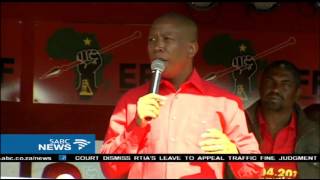 Malema told his supporters to continue occupying unoccupied land