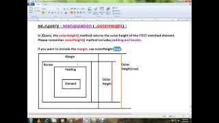 OUTERHEIGHT METHOD JQUERY DEMO