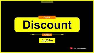 Discount Kelimesinin Türkçe Anlamı Nedir? (A2 Seviyesi)