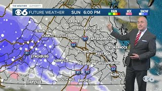 'Good shot at accumulating snow:' When 'band of snow' will arrive in Central Virginia