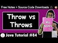 Throw vs Throws in Java