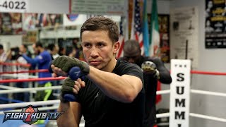 Golovkin vs. Brook- Gennady Golovkin's Complete Weighted Shadow Boxing routine