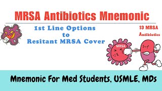 Methicillin Resistant Staph Aureus(MRSA)Antibiotics Mnemonic: Names, Drugs to avoid \u0026 Spectrum