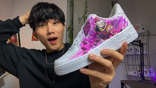 SPENDING 500 MINUTES painting HISOKA CUSTOM SHOES