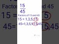 Reducing fraction to it's lowest term #shorts