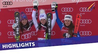 Anna Veith back on top of the podium in the 2nd SG at Val d'Isère | Highlights