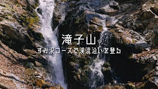 滝子山：すみ沢コースで渓流沿いを登る