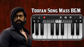 Toofan Song Mass bgm notes | KGF Chapter 2 |Easy Piano Tutorial
