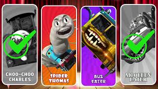 MONSTER BATTLE ⚔️ Coco Charles, Spider Thomas, Bus Eater, Lightning McQueen Eater - Who is the BEST?