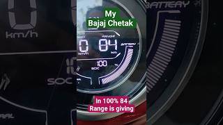 My Bajaj Chetak🔥In 100% 84 Range is giving #evexpert #ev #bajajchetak