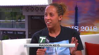Madison Keys - Roland Garros Tennis Channel Desk Visit