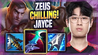 ZEUS CHILLING WITH JAYCE! - T1 Zeus Plays Jayce TOP vs Gnar! | Season 2022