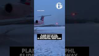 Plane out of Philadelphia International Airport slides off taxiway in Rochester, New York