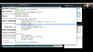 ED 201c Linux Buffer Overflow Command Injection