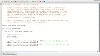 java chapter3 problem4 percentages