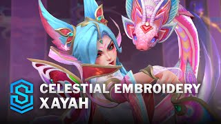 Celestial Embroidery Xayah Wild Rift Skin Spotlight