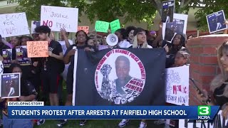 Students continue protest after arrests at Fairfield High School