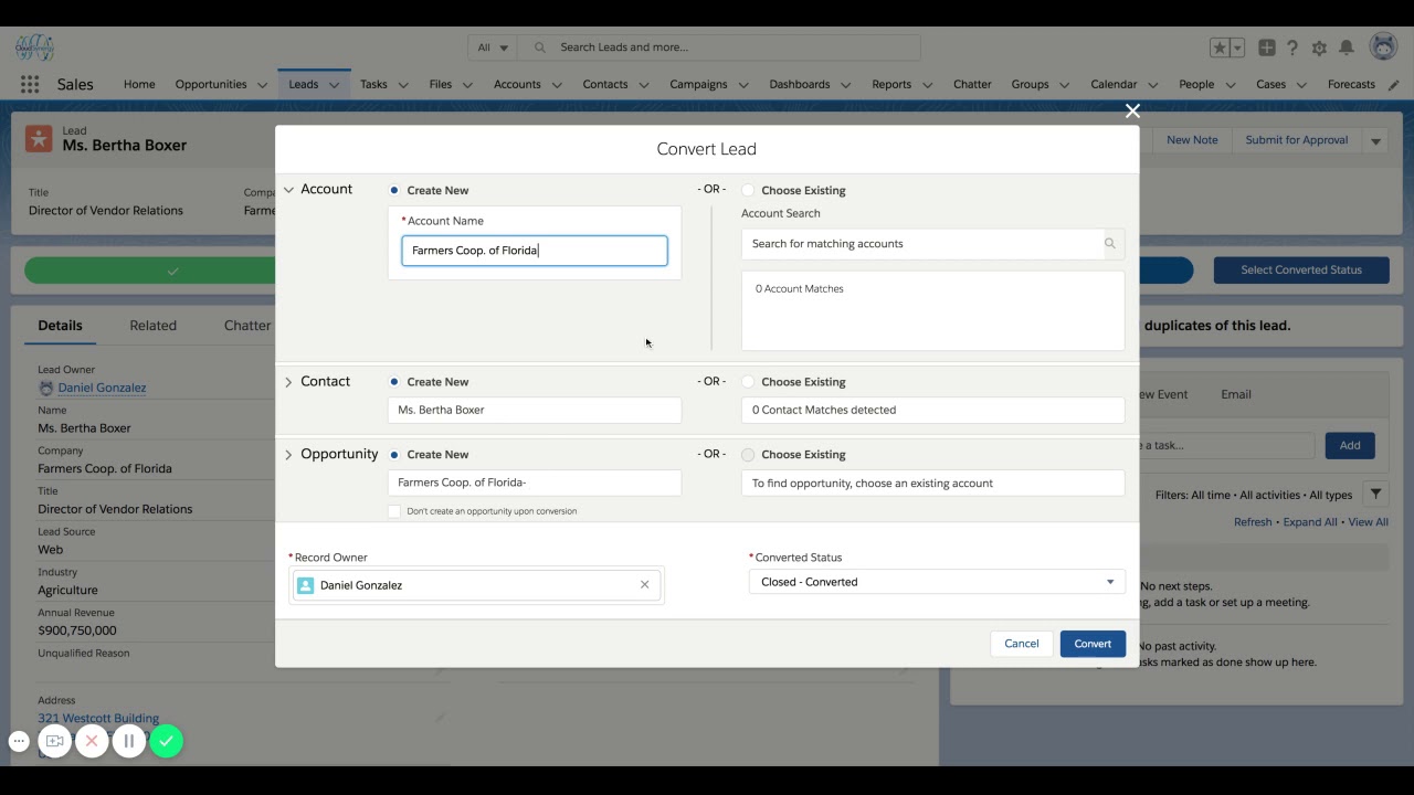 Salesforce Lead Conversion Explained - YouTube