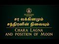 சர லக்கினமும் சந்திரனின் நிலையும் | Chara Lagna and position of Moon