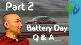 Tesla Battery Day - Part 2: Q & A | with light commentary and TSLA real time stock ticker