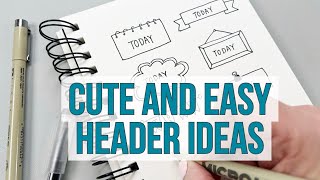 Cute & Easy Headers, Titles & Banners for your Planner or Bullet Journal! Ideas Anyone Can Draw!