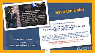 Sesión Informativa- Licenciatura en Enseñanza del Inglés Ejecutiva 1 año (LEI)