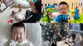 [Baby Vlog] 5month old baby, Baby food, go out with baby, music performance with daddy