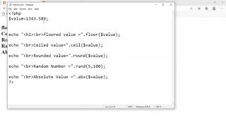 PHP Math, String Functions
