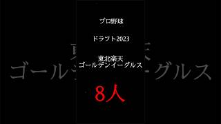 東北楽天ゴールデンイーグルス　NPBドラフト2023　　　　　　#東北楽天ゴールデンイーグルス #プロ野球 #npb