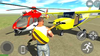 Flying Cessna 172 Airplane and Helicopter in Indian Motorbike Driving Simulator - Android Gameplay.