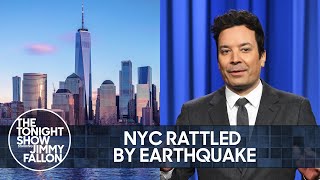 NYC Rattled by Earthquake, Southwest Airlines Engine Catches Fire | The Tonight Show