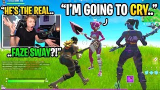 I joined squad fill with a FAKE FAZE SWAY and a kid believed HE WAS REAL... (emotional)