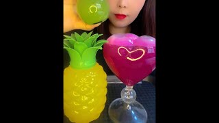 ASMR Days 448 Drinking Colorful Milk #asmr #drinking #eating #mukbang