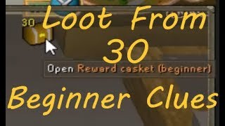 [OSRS] Loot From 30 Beginner Clue Scrolls (I Made Bank!)