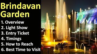 Brindavan Garden Mysore - Light Show, Entry Ticket, Timings, How to Reach, Best Time to Visit