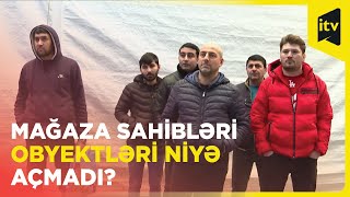 Sədərək ticarət mərkəzinin işçilərindən səssiz etiraz aksiyası