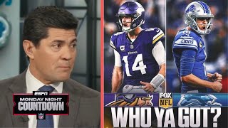 NFL Countdown | Tedy Bruschi breaks down Lions vs. Vikings - Sam Darnold or Jared Goff who wins?