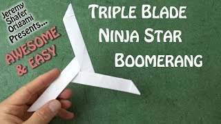 Triple Blade Ninja Star Boomerang - AWESOME & EASY and Really Comes Back!